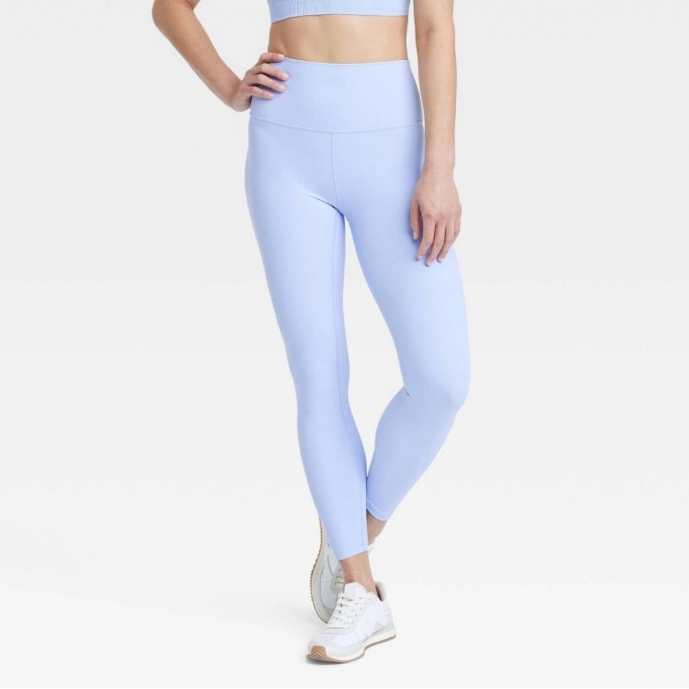 Women's Light Blue High-Waisted Leggings